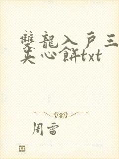 双龙入户三人行夹心饼txt