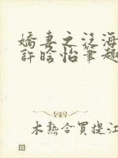 娇妻之泛海之舟许晗怡笔趣阁
