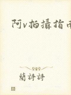 阿v拍摄指南