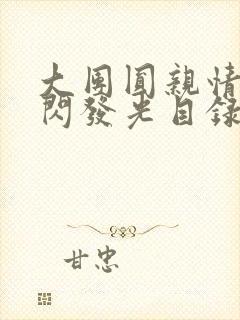 大团圆亲情会闪闪发光目录