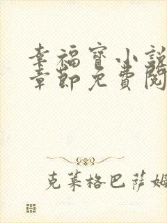 幸福宝小说最新章节免费阅读