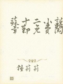 苏十二小说最新章节免费阅读全文