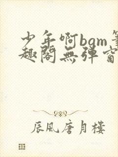 少年啊bgm笔趣阁无弹窗免费