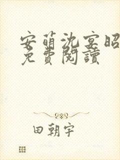 安萌沈宴昭小说免费阅读