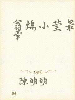 翁熄小莹最新节章