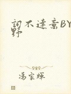 词不达意BY咩野封面