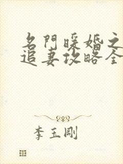 名门暖婚之权爷追妻攻略全文免费阅读