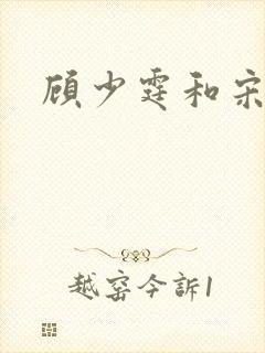 顾少霆和宋斯曼