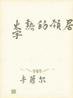 火热的领居中文字