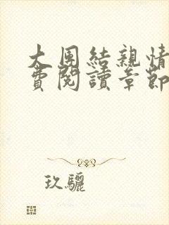 大团结亲情会免费阅读章节