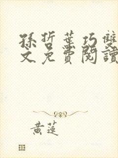 孙哲叶巧双修全文免费阅读笔趣阁