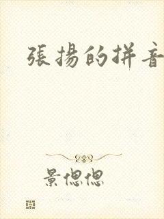 张扬的拼音封面