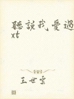 听说我爱过你txt