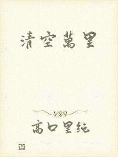 清空万里封面