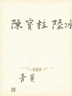 陈宝柱 陆冰嫣封面