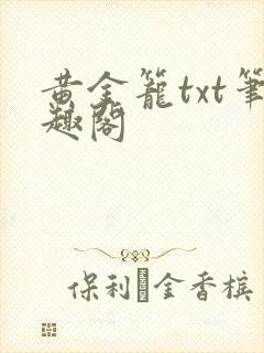 黄金笼txt笔趣阁封面