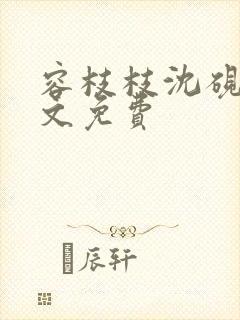 容枝枝沈砚书全文免费