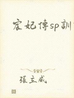 宸妃传sp训诫