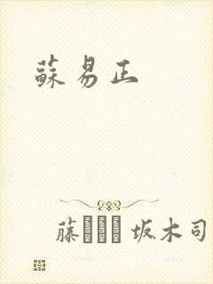 苏易正封面