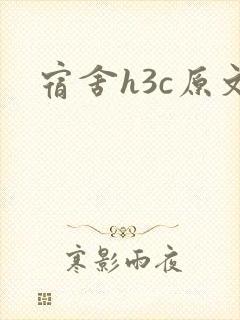 宿舍h3c原文封面