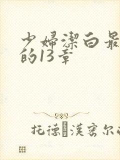 少妇洁白最刺激的13章