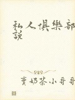 私人俱乐部 小说封面