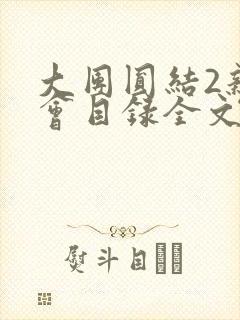 大团圆结2亲情会目录全文阅读视频