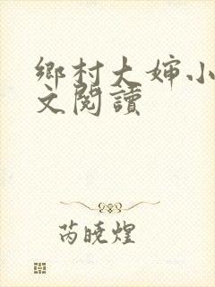 乡村大婶小说全文阅读