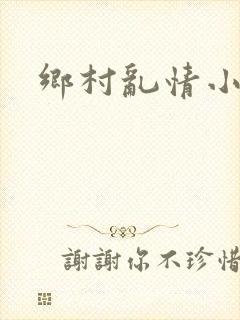 乡村乱情小说