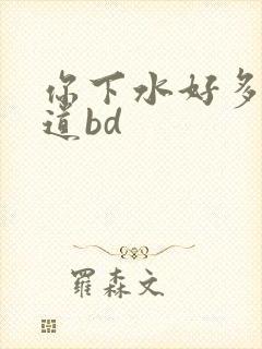 你下水好多下水道bd