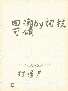 回潮by词枝陈可颂封面