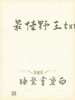 最佳野王txt