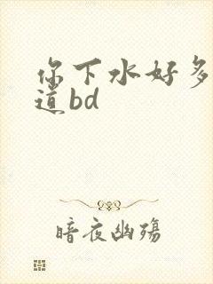 你下水好多下水道bd
