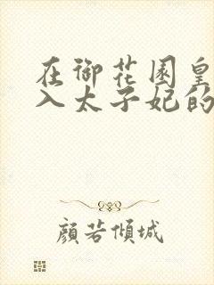 在御花园皇上进入太子妃的小说封面