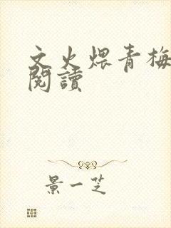 文火煨青梅免费阅读