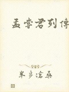 孟尝君列传封面