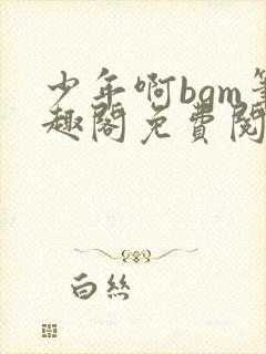 少年啊bgm笔趣阁免费阅读全文下载