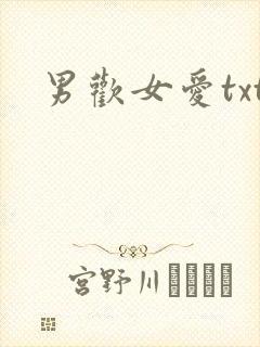 男欢女爱txt封面