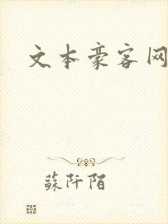 文本豪客网封面