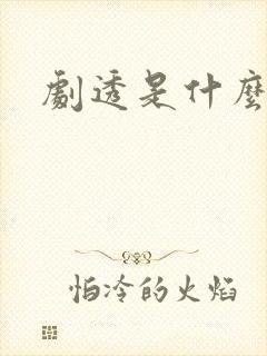 剧透是什么意思