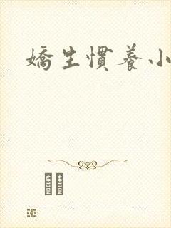 娇生惯养小说封面