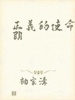 正义的使命厉元朗