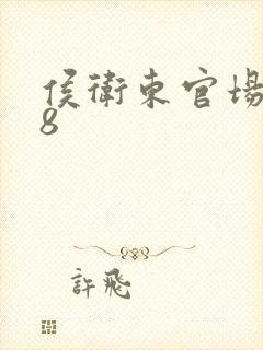 侯卫东官场笔记8封面
