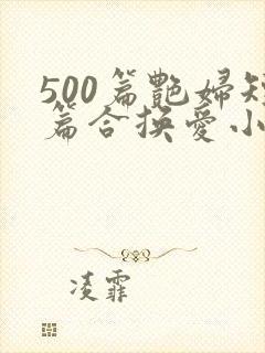 500篇艳妇短篇合换爱小说封面