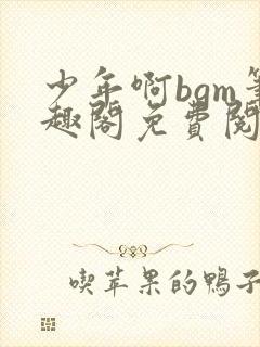 少年啊bgm笔趣阁免费阅读全文下载