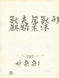 兽夫用兽形播种麒麟叶沫封面