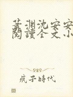 萧渊沈安安免费阅读全文小说