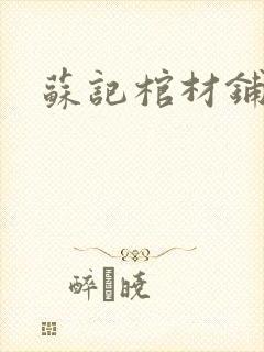苏记棺材铺