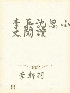李兵沈思小说全文阅读封面