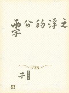 两公的浮之手中字